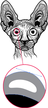 Illustration of a cat, as a vector file